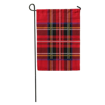 Royal Stewart Kilt - LADDKE Red Plaid Royal Stewart Tartan Pattern British Kilt Scottish Celtic Garden Flag Decorative Flag House Banner 12x18 inch