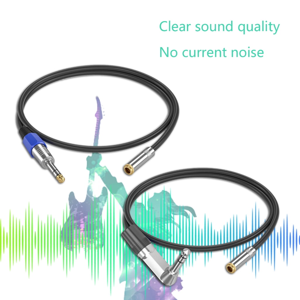 Bottone 3.5mm to 1/4 Headphone Adapter Cable 3.5mm 1/8inch Female TRS to 6.35mm 1/4inch Male TRS Stereo Cable for Guitar