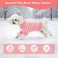 thumbnail image 3 of Dog Sweater, Knitted Heart Pattern Puppy Sweaters for Small Medium Large Dogs, Girl Boy Autumn/Winter High Elasticity Comfortable Pet Clothes, Christmas Holiday New Year Pet Outfit 1Pack, 3 of 6