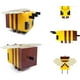 thumbnail image 3 of ER Minecraft Yellow Bee Figural LED Mood Light - Lámpara de mesita de noche para escritorio - Accesorios de decoración del hogar y elementos esenciales del dormitorio - Videojuego oficial coleccionable - 5 pulgadas de altura oso de fresa Electrónica, 3 of 5