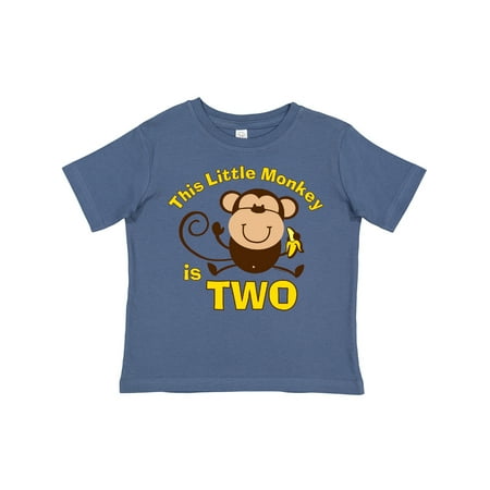 

Inktastic Little Monkey 2nd Birthday Boy Gift Toddler Boy Girl T-Shirt