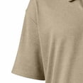 thumbnail image 4 of Ceisia Men's Checkered Short Sleeve Polo Shirt With Chest Pocket Khaki XL Gift, 4 of 6