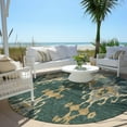thumbnail image 6 of Addison Rugs Chantille Indoor/Outdoor Transitional Ikat Cactus Washable Round Rug, 8' x 8', 6 of 6