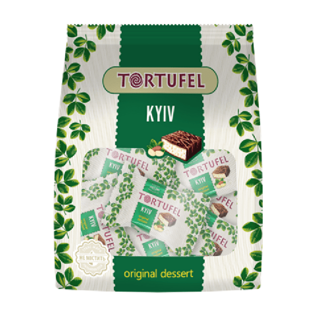 Tortufel Kyiv Milk Chocolate Waffles with Peanut Pieces, 180g