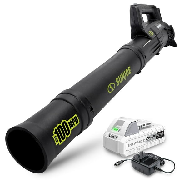 Sun Joe 24V Jet Leaf Blower Cordless Compact Turbine with Battery, Black, 24V-TB-LTE