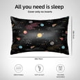 thumbnail image 4 of KLL Galaxy Pattern Silk Pillowcase for Hair and Skin Standard Size 20"X 30" Soft Breathable Pillow Covers for Sleeping, 4 of 7