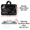 thumbnail image 2 of LSS 15.6 inch Laptop Sleeve Bag Carrying Case with Handle for 14" 15" 15.4" 15.6" Apple MacBook, Acer, Dell, Hp, Sony, Red Eye Dark Ghost Zhombie Skull, 2 of 2