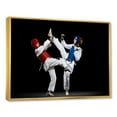 thumbnail image 2 of Designart "Taekwondo Fight Captured" Martial Arts Floater Framed Wall Decor, 2 of 5