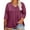 Purple, variant on Womens Plus Size Tops Summer V Neck 3/4 Sleeve Casual Solid Color Tshirts Loose Basic Tunic Tees