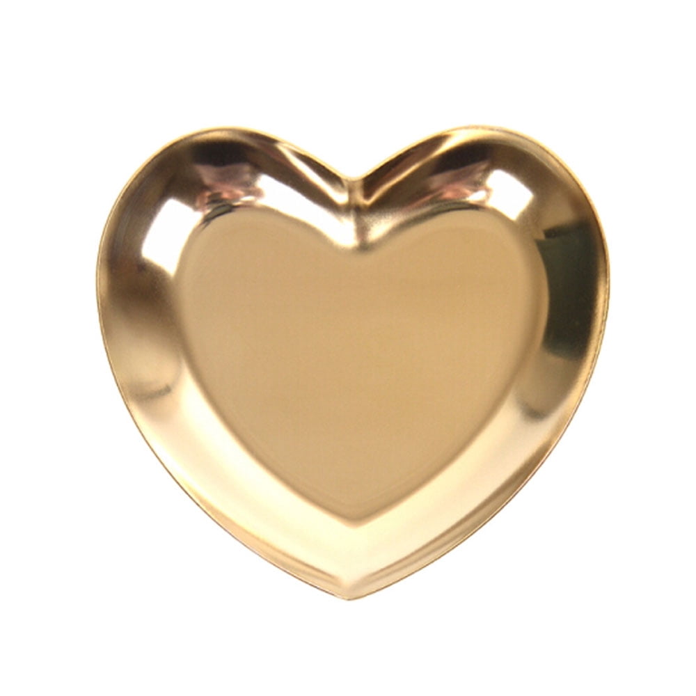 GadgetVLot - Stainless Steel Heart-Shaped Jewelry Tray Display Trinket ...