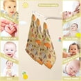 thumbnail image 3 of SKYSONIC 5 PCS Autumn Forest Animals Baby Muslin Washcloths, Fox Squirrel Face Towel Burp Cloths Ultrasoft Absorbent Cotton Bath Wipes Towels for Newborn Boys Girls, 3 of 7