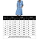 thumbnail image 2 of Vestido Vestido con botones para mujer, elegante vestido de blusa desgastada de mezclilla, vestido camisero de verano Kuymtek Azul claro T 3EG para Mujer, 2 of 9