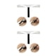 thumbnail image 4 of Minnieouse Regla para cejas Medida de acero inoxidable Plantillas portátiles Reutilizable Plantilla de posicionamiento de tres puntos Medición Tipo 1 2Conjunto, 4 of 6