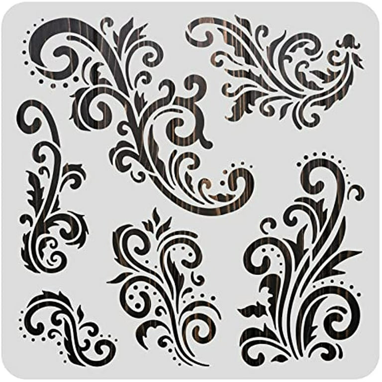 Bird Pattern Plastic Painting Stencils Templates Square Bird and Garland  Drawing Reusable Stencil for Paint Craft Wall DIY Home Decor Wood Draw 