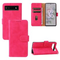 Mantto for Google Pixel 6a Case, Classic PU Leather Magnetic Shockproof Protective Stand Flip Wallet Case Cover with Card Holder for Google Pixel 6a Phone Case,Rose