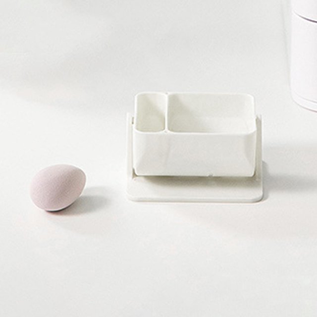 Organizador de maquillaje Baoblaze Puff Display Stand Escurridor de secado blanco