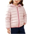 thumbnail image 2 of Xdegoge Toddler Girls Lightweight Puffer Jacket Hooded Zip Up Winter Coat Packable Warm Quilted Outerwear Wind Resistant Fall Winter Basic Padded Coats, 2 of 8