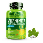 Naturelo Vitamin D3 From Wild-Harvested Lichen, 2500 Iu - 180 Easy Swallow Capsules