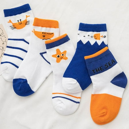

MIARHB 5 Pairs Of Children s Socks Baby In Tube Socks Cartoon Boys And Girls Socks Cotton Socks