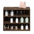 thumbnail image 4 of Furinno FANO 15-Cube Stackable Shoe Rack for Closet Entryway Amber Pine, 4 of 5