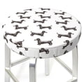 thumbnail image 3 of Haiem Dachshund Dog Puppy Cushion Round Bar Chair Seat Cover Bar Chair Cushion Covers Elastic Washable Bar Chair Cover,Protects from Scratches and Stains-13 inch, 3 of 7