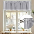 thumbnail image 7 of Solid Color Valances for Windows, 54 x 18in, Gray Rod Pocket Kitchen Valance Curtain Light Filtering Window Treatments for Living Room Bedroom, 1 Panel, 7 of 7