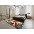thumbnail image 4 of Ahgly Company Indoor Rectangle Abstract Dark Sienna Brown Abstract Area Rugs, 5' x 7', 4 of 6