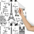 thumbnail image 3 of MuralsPrint Travel Paris Tile Grunge Removable Wallpaper - 24'' inch x 10'ft, 3 of 5