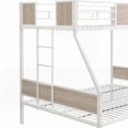 thumbnail image 3 of Twin Over FULL Metal Bunk Bed + Trundle - 2 Side Ladder & Full Guardrail, No Box Needed, 11 Inches Under Bed Storage, Easy to Assemble, 3 of 12