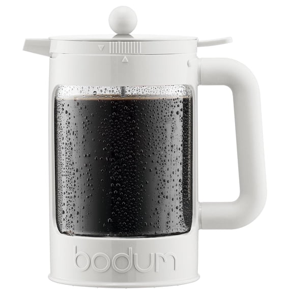 bodum Bean Cold Brew Cafetera, 50 onzas, blanco brillante