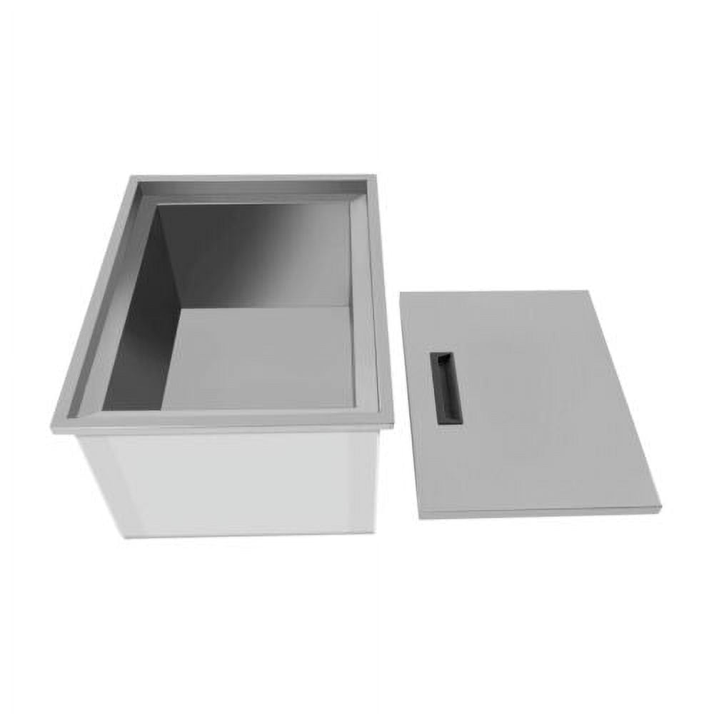 Drop-in Ice Chest Kitchen Ice Cooler BBQ Island Ice Bin Stainless Steel Ice Bin