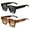 2pcs - Leopard+Black, variant on Thick Rectangle Sunglasses Women Men Retro Square Chunky Shades 90s Glasses
