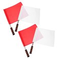 thumbnail image 2 of Miangastore 6pcs Soccer Referee Flags: Linesman Signal Gear - High-Visibility Red & White Football Flags with Sponge Handle - Official Tournament Assistant, 2 of 9