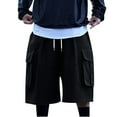 thumbnail image 1 of PEASKJP Shorts pour Hommes Résistants à la Transpiration Performance Athlétique de Gym, Noir m, 1 of 4