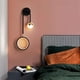 thumbnail image 4 of Lámpara de pared LED Reloj de cabecera Diseño giratorio Ajustable para hotel Restaurante Sala de estar Iluminación interior moderna Sala de estar Accesorios de iluminación de 13 W Simple,Derecha, 4 of 6