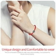 thumbnail image 4 of OULII 4 Pcs Bracelets de Sport de Soccer Tissés Rouges Réglables en Tissu avec Design Tressé Unique, 4 of 8