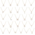 thumbnail image 3 of London Fine Jewelry All Letters from A-Z 0.15 CTTW Natural Diamond Initial Necklaces for Women, Monogram Letter Necklace 16"~20" Extendable 14K Gold Chain (H Color, SI1-SI2 Clarity), 3 of 5