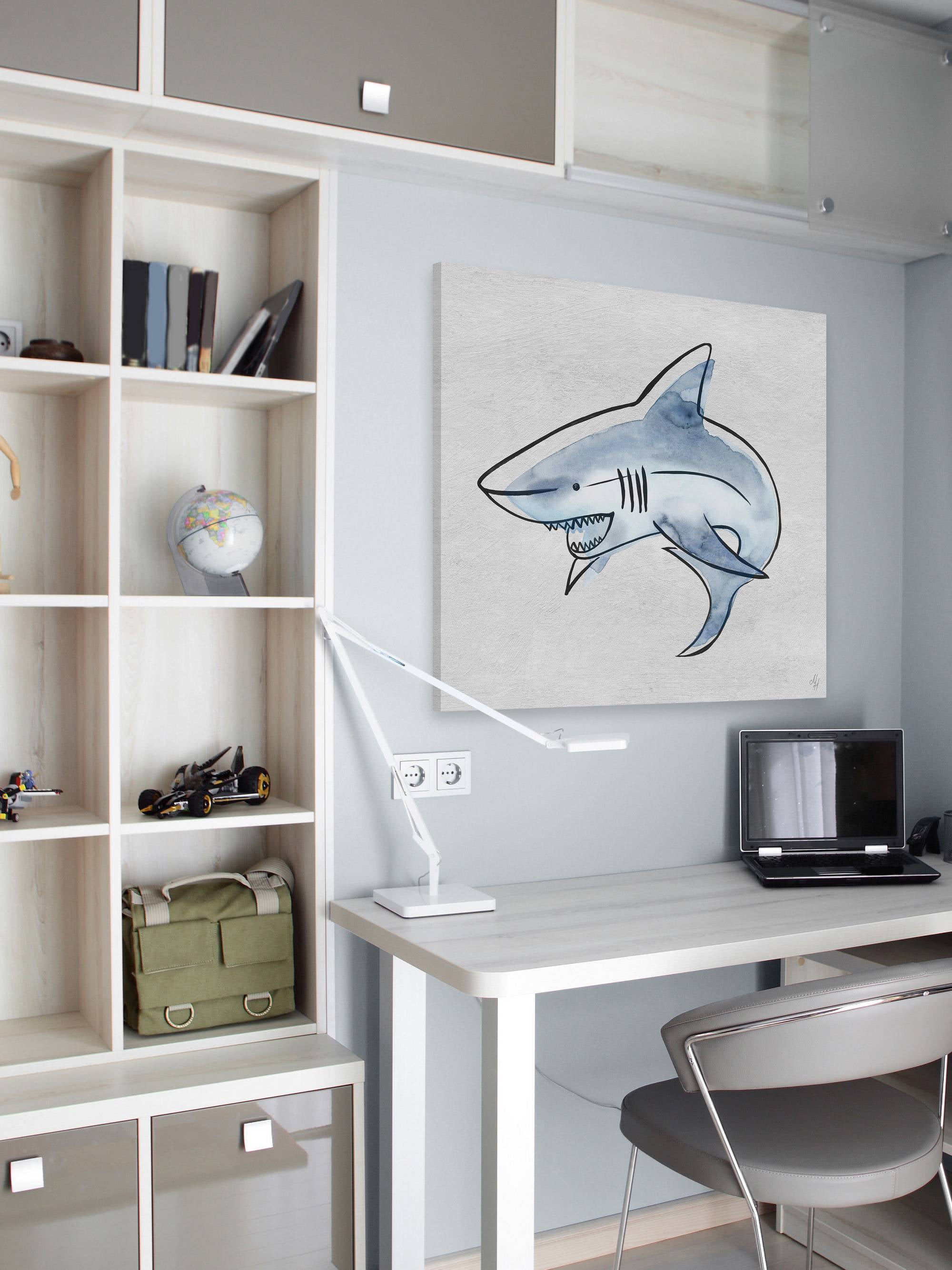 Marmont Hill Powerful Shark Canvas Wall Art