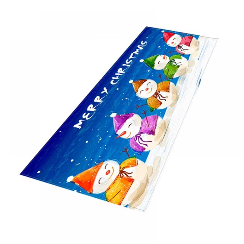 Christmas Rugs Snowman Area Rug for Kitchen Bedroom Living Room Anti