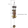 thumbnail image 5 of Tradicional Retro Bronce Jardín Jardín Vida al aire libre Campanas de viento Campana de viento Colgante de metal Tubo largo Agujero Campana de esquina TUNC Sencillez, 5 of 5