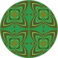 thumbnail image 1 of Ahgly Tapis Rond Lavable en Machine Intérieur Transitionnel Vert Armée, 8 Pieds Rond, 1 of 7