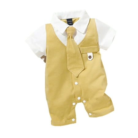 

Gupgi Infant Baby Boys Romper Gentleman Suit Formal Summer Jumpsuit Outfits