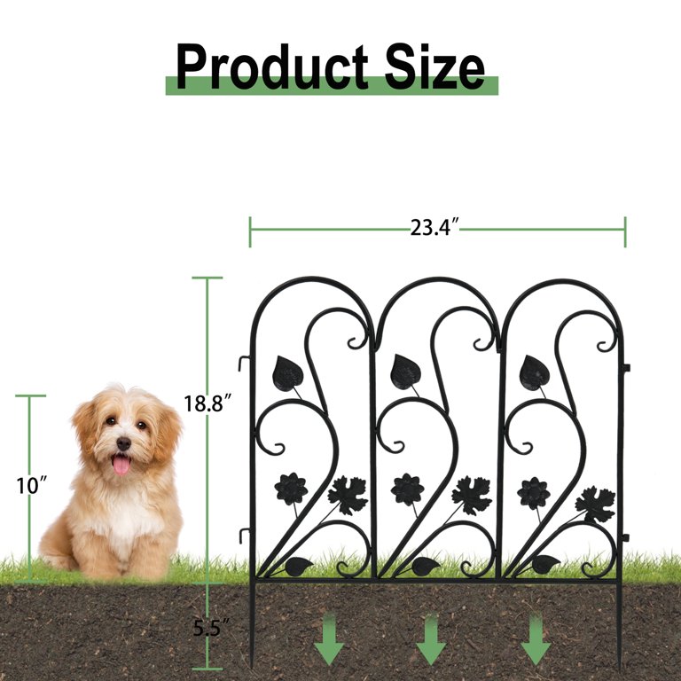 AMAGABELI GARDEN & HOME Decorative Garden Fence GFP008