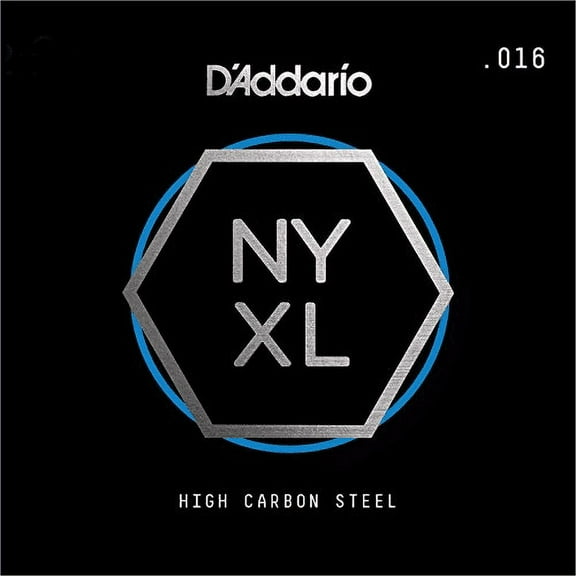 D'Addario NYXL Single Plain Carbon Steel Guitar String | .016