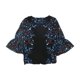 thumbnail image 1 of Blusa Alfani con Volantes para Mujer Negro Grande, 1 of 2