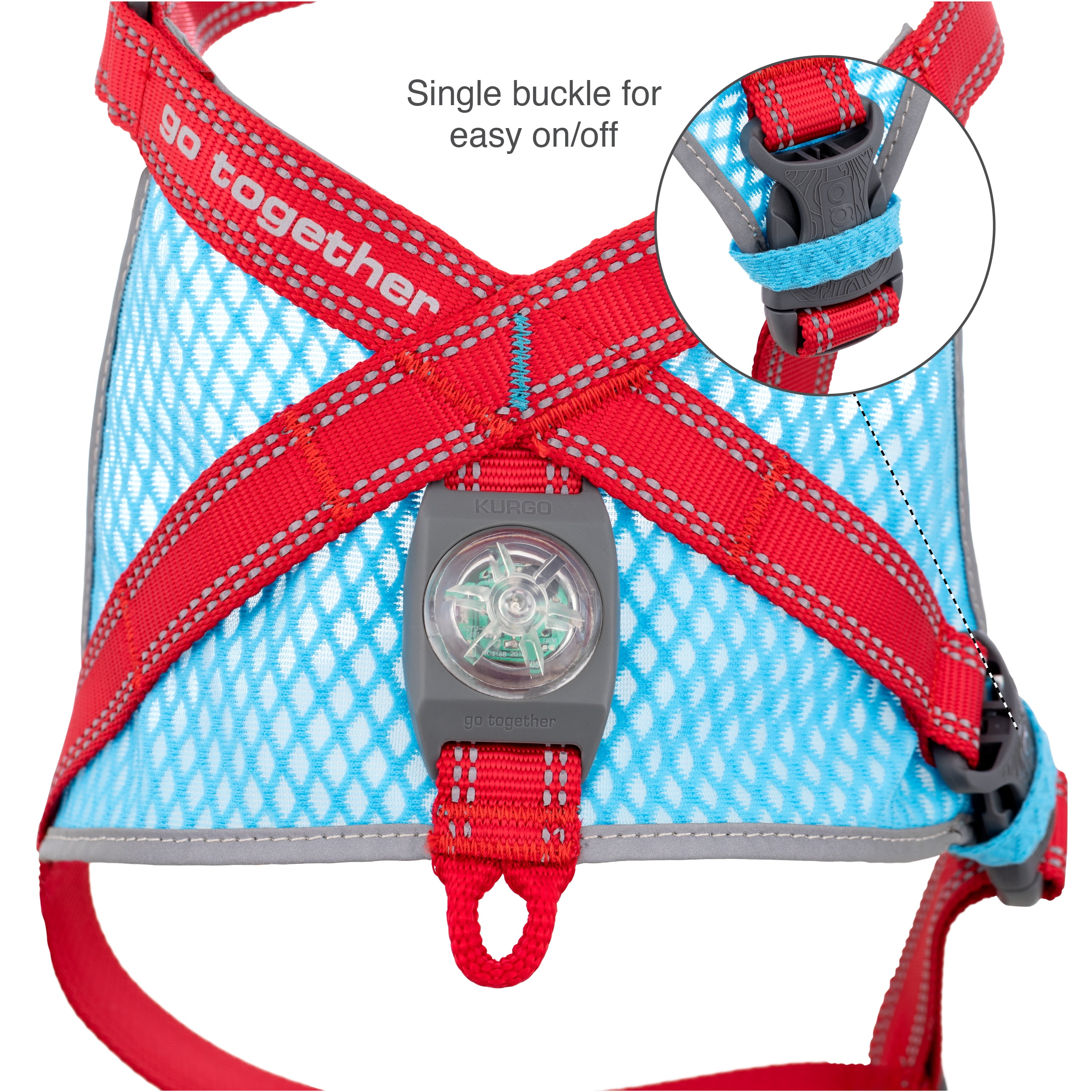 Kurgo On Trail Run-Lite Vest, S, Dog Running Harness for Active Dogs, Pet Hiking Harness Durable for Adventures, Reflective