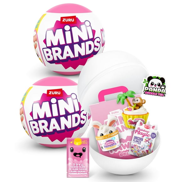 Paquete de 2 cápsulas Kawaii ZURU coleccionables de Mini Brands