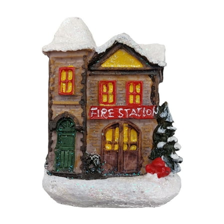 Fire Station Christmas Village Wizardi F07-N1-9-6542C