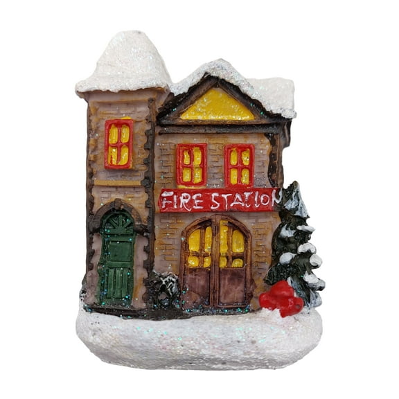 Fire Station Christmas Village Wizardi F07-N1-9-6542C
