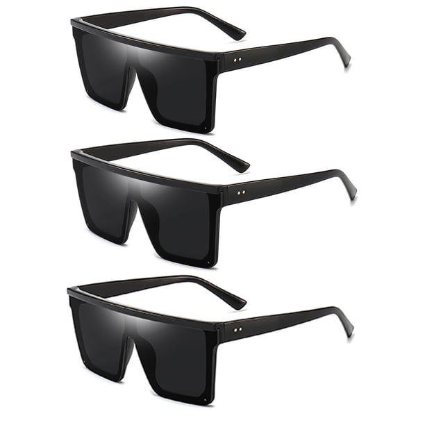 Gafas de sol cuadradas oversized negras Dollger para mujer y hombre
